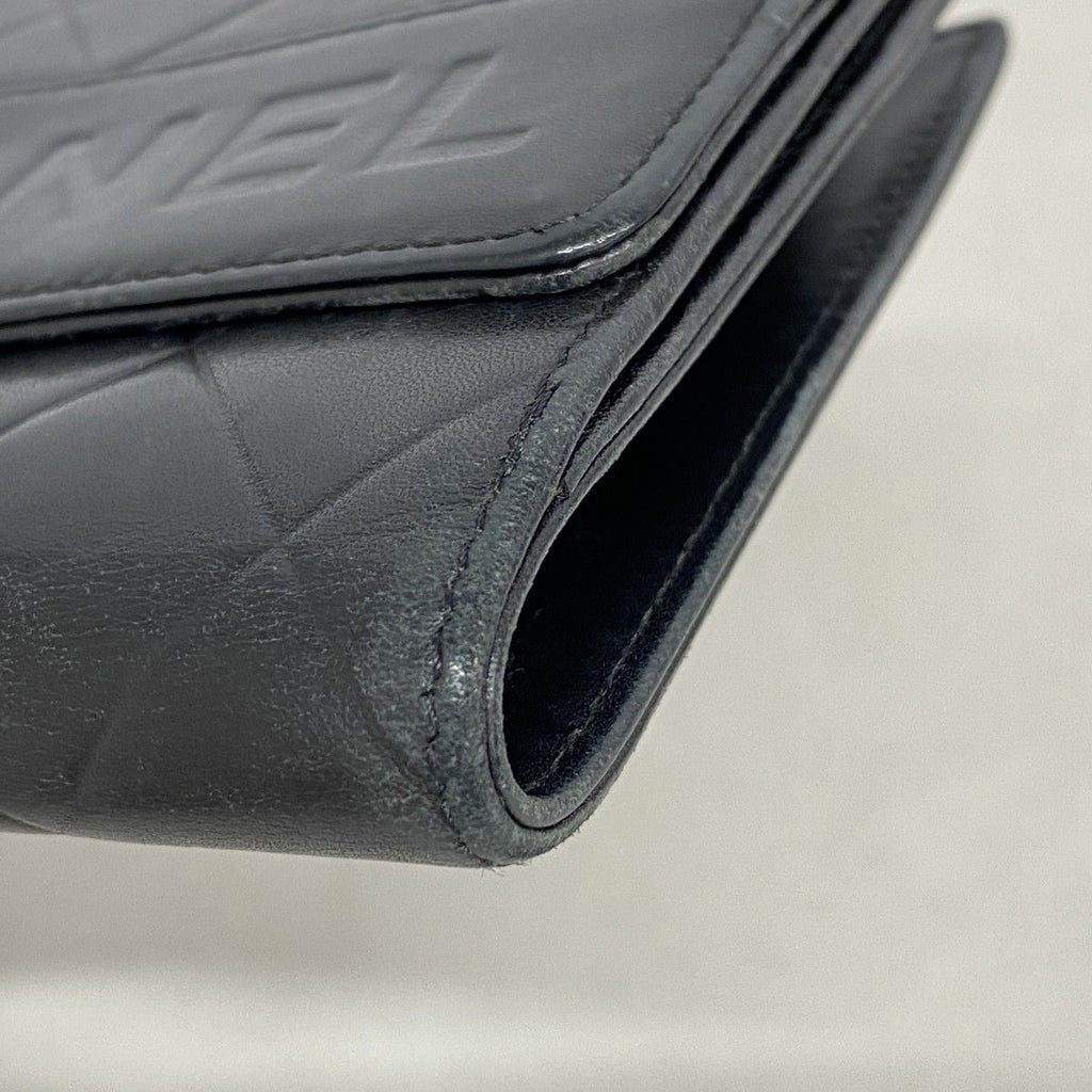Chanel Wallet Quilted Lambskin Black Silver — view 7