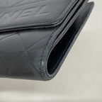 Chanel Wallet Quilted Lambskin Black Silver — view 7