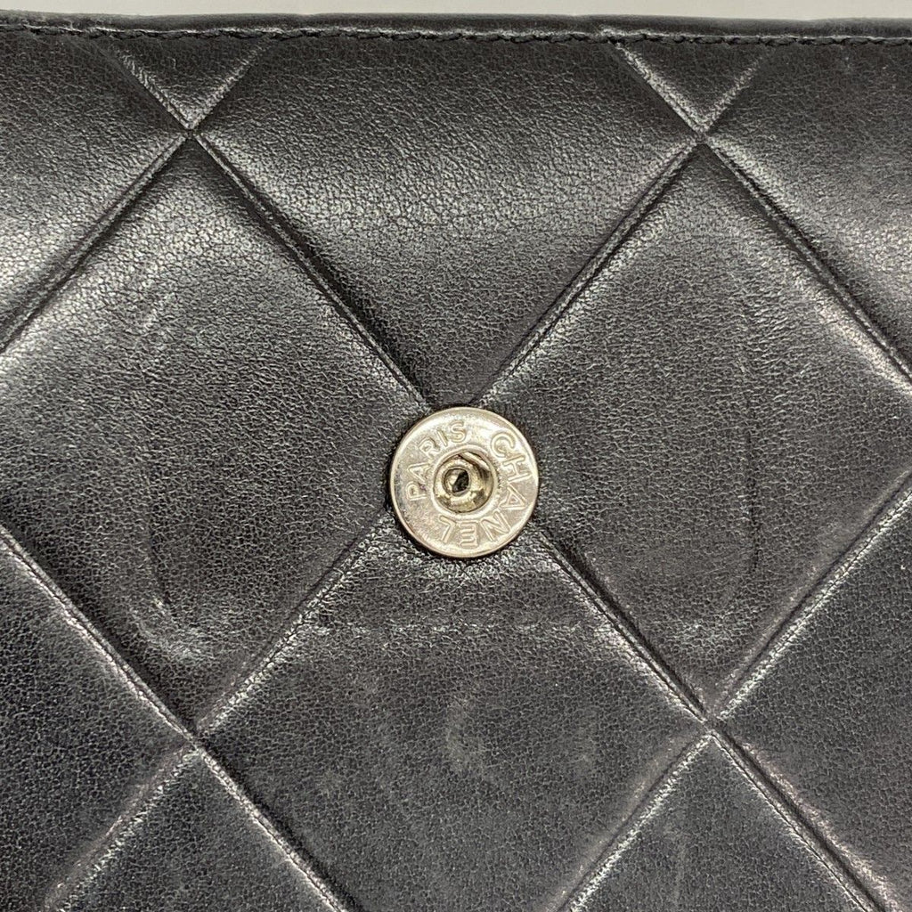 Chanel Wallet Quilted Lambskin Black Silver — view 5