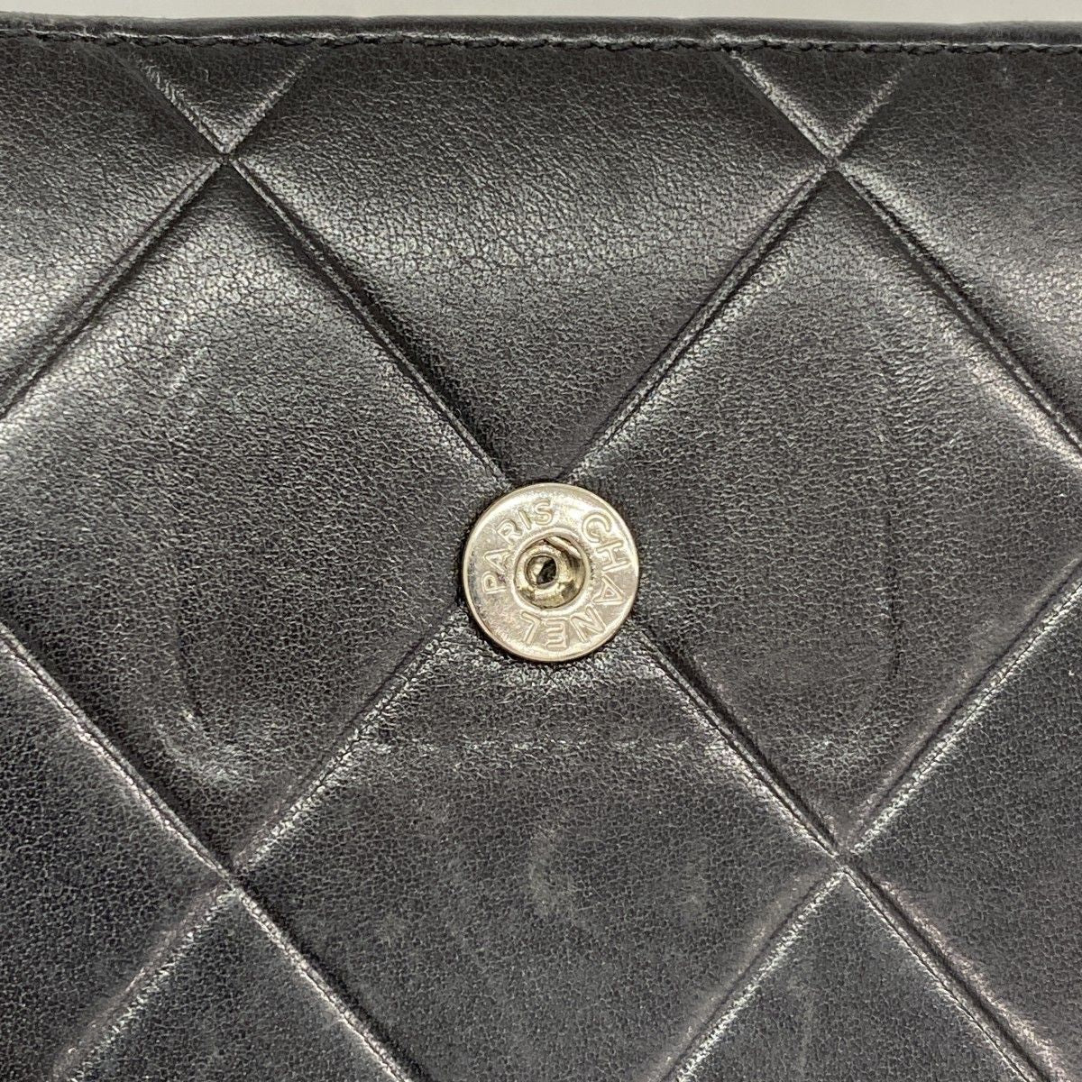 Chanel Wallet Quilted Lambskin Black Silver — view 5
