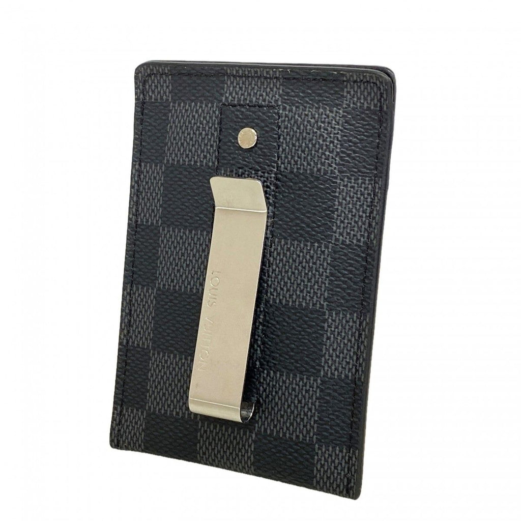 Louis Vuitton Card Case Damier Graphite Holder Pants Black Gray