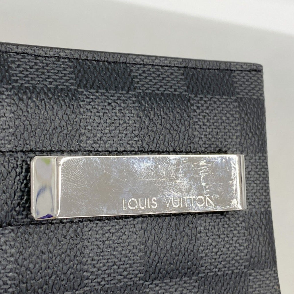 Louis Vuitton Card Case Damier Graphite Holder Pants Black Gray — view 6