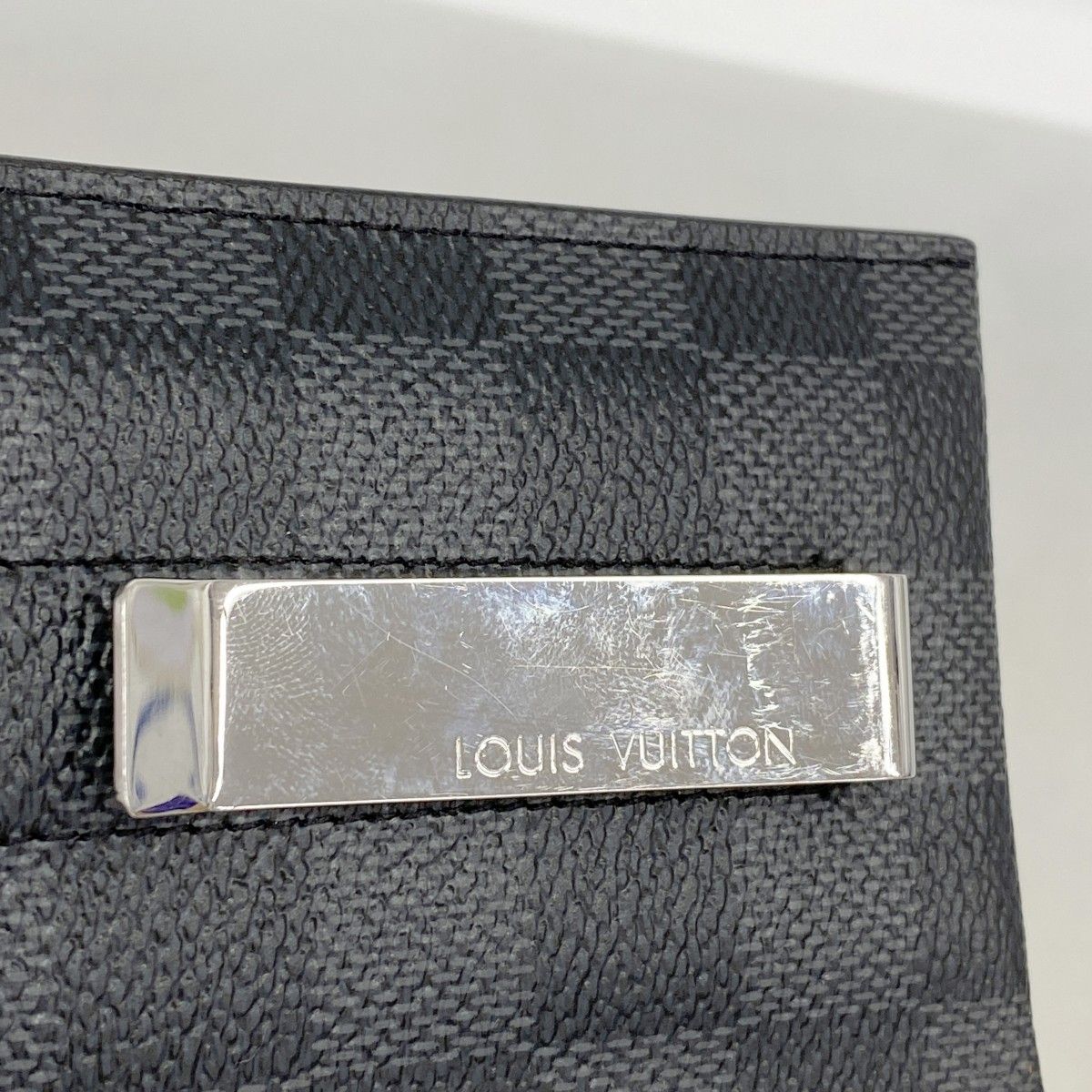Louis Vuitton Card Case Damier Graphite Holder Pants Black Gray — view 6