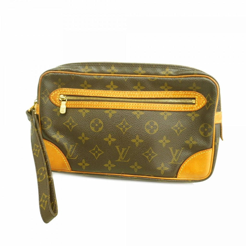 Louis Vuitton Clutch Monogram Marly Dragonne GM Brown