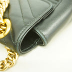 Gucci Shoulder Bag GG Marmont Leather Black Gold — view 6
