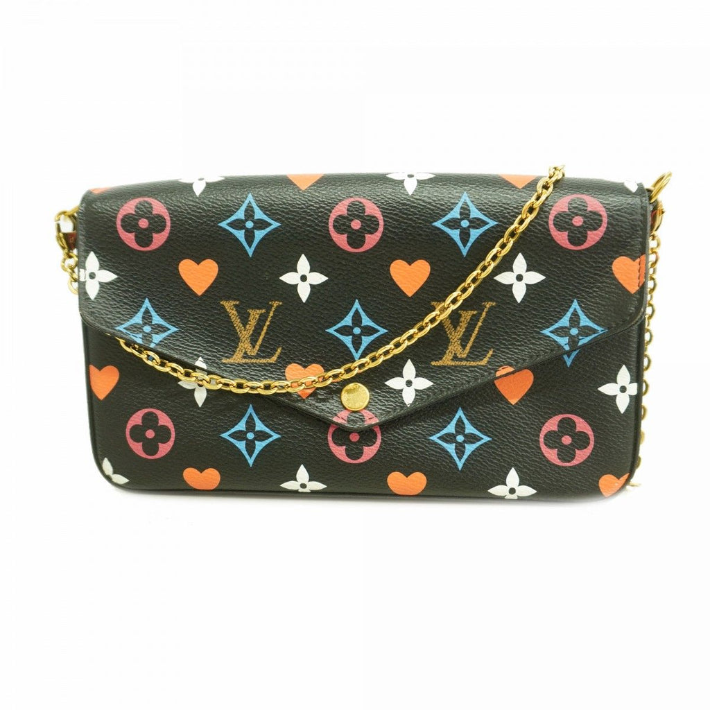 Louis Vuitton Shoulder Wallet Game on Pochette Felicie Black Multicolor