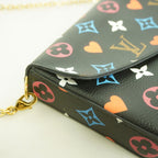 Louis Vuitton Shoulder Wallet Game on Pochette Felicie Black Multicolor — view 8