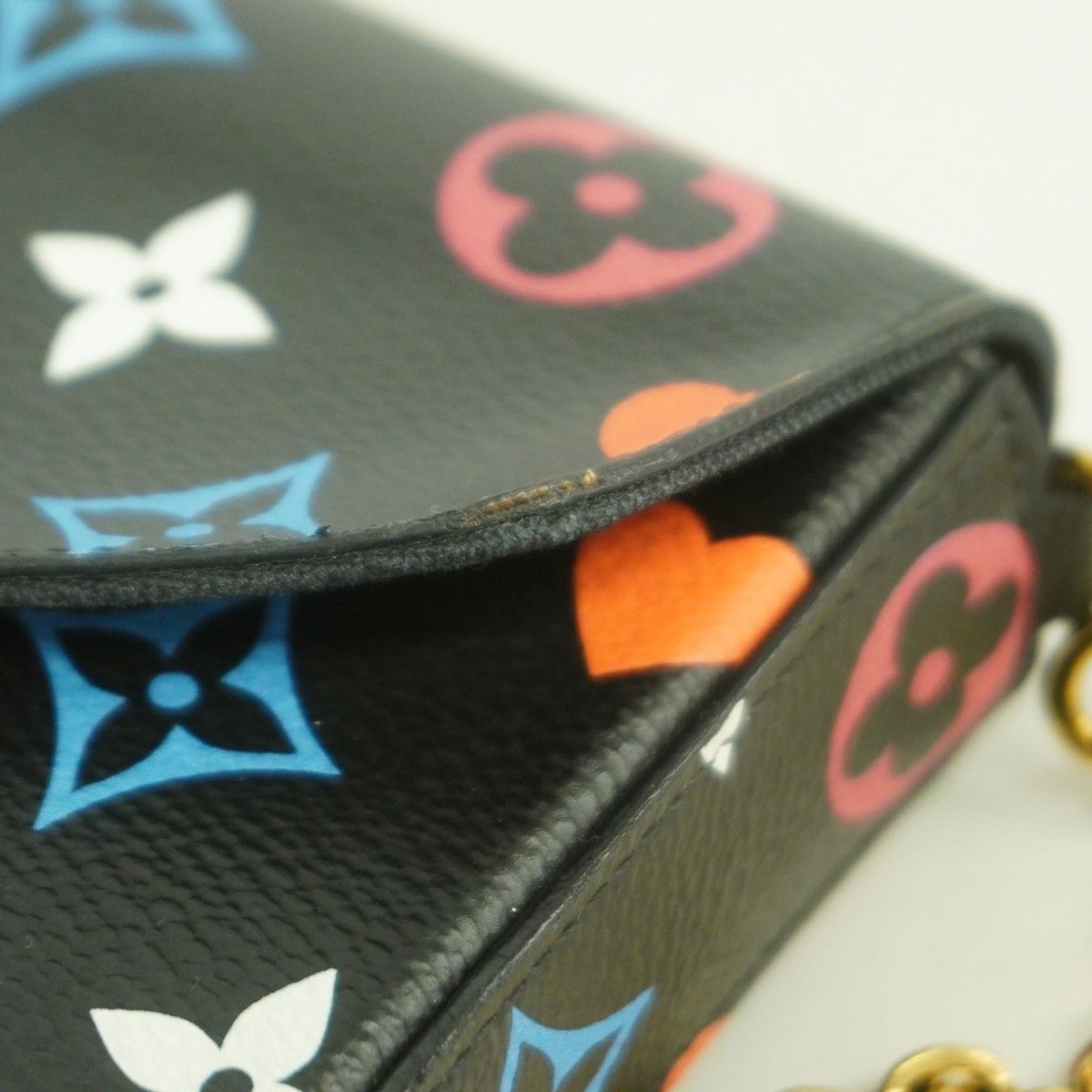 Louis Vuitton Shoulder Wallet Game on Pochette Felicie Black Multicolor — view 7