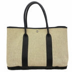 Hermes Tote Garden Party PM Toile Ash Black Beige Silver