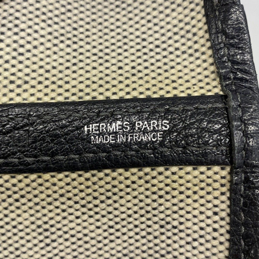 Hermes Tote Garden Party PM Toile Ash Black Beige Silver — view 5