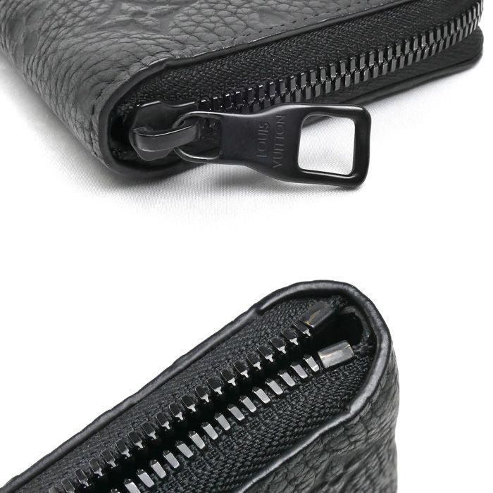 Louis Vuitton Zippy Wallet Vertical Zip Around Monogram Taurillon Black — view 6