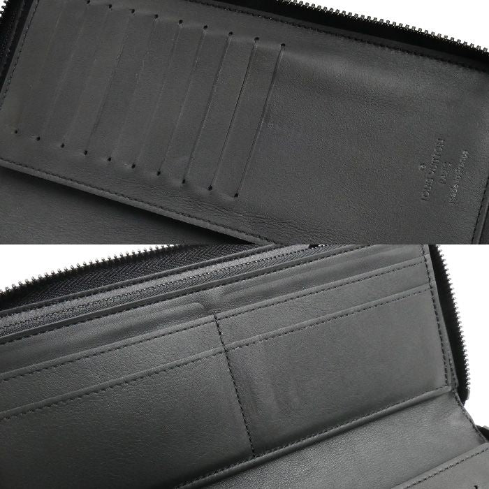 Louis Vuitton Zippy Wallet Vertical Zip Around Monogram Taurillon Black — view 5
