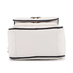 Chanel Backpack Quilted CC Logo Lambskin 2-Way Shoulder Bag White Black — view 4