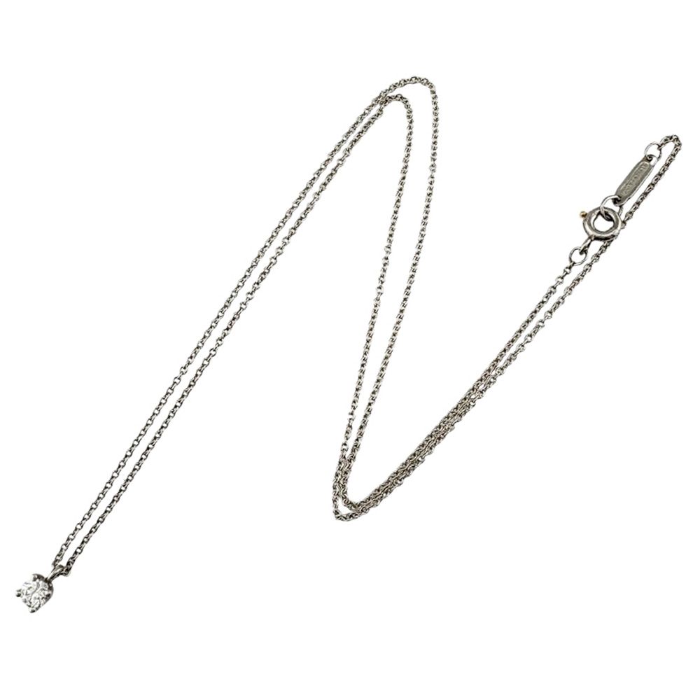 Tiffany & Co Solitaire Necklace Platinum Diamond — view 8