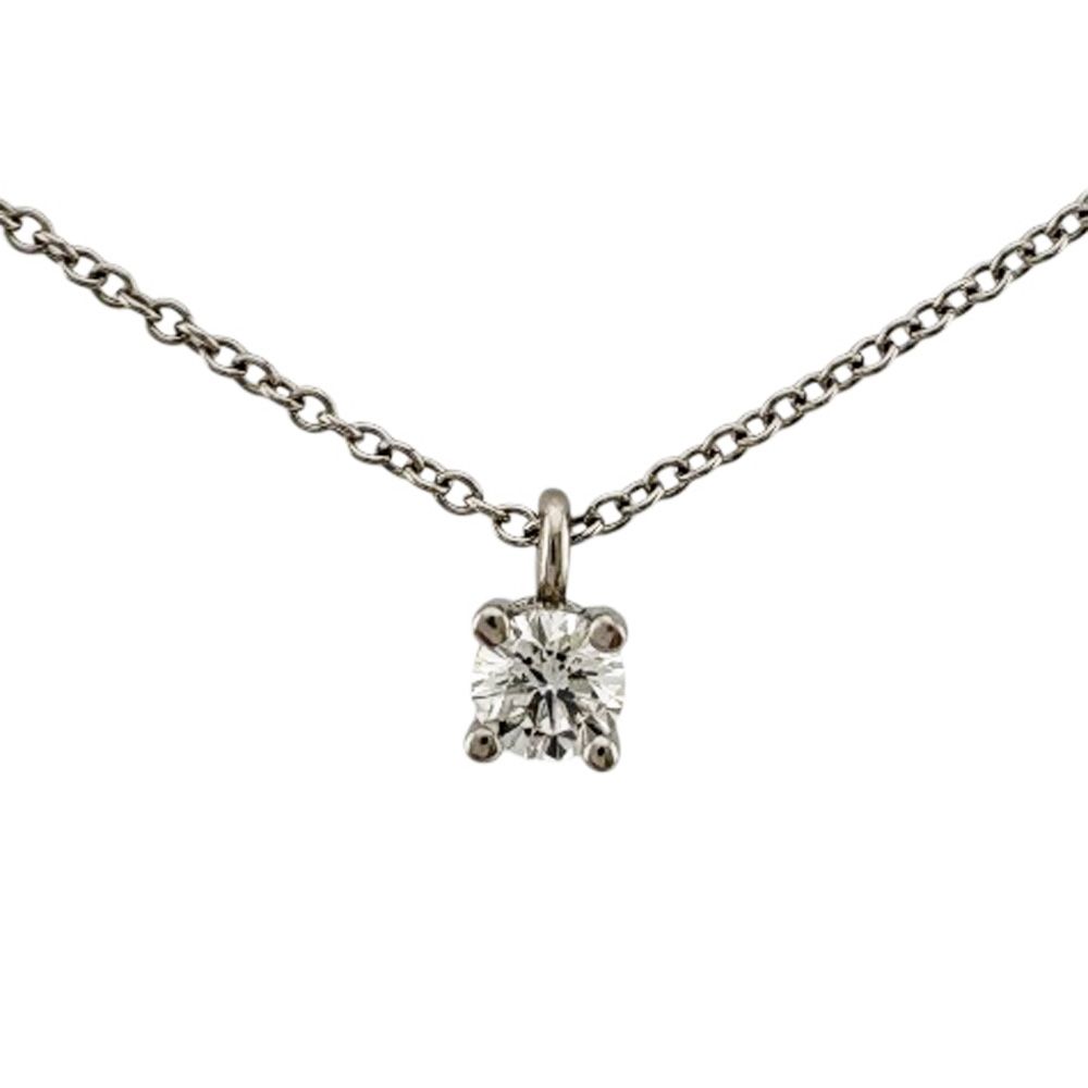 Tiffany & Co Solitaire Necklace Platinum Diamond