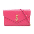 Saint Laurent Paris Shoulder Bag Cassandra Classic Pink Leather Envelope Chain