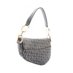 Dior Saddle Bag Trotter Navy Canvas Leather — view 2
