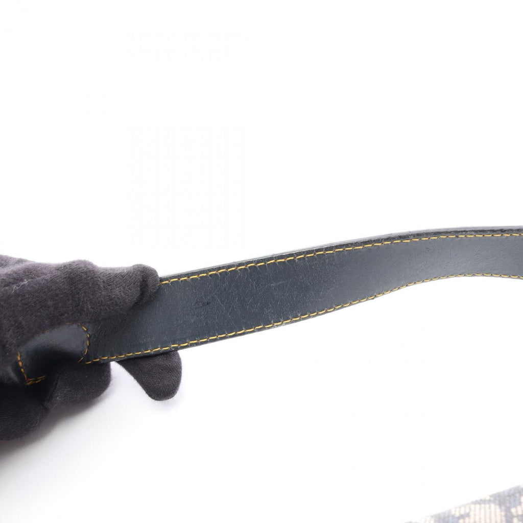 Dior Saddle Bag Trotter Navy Canvas Leather — view 7
