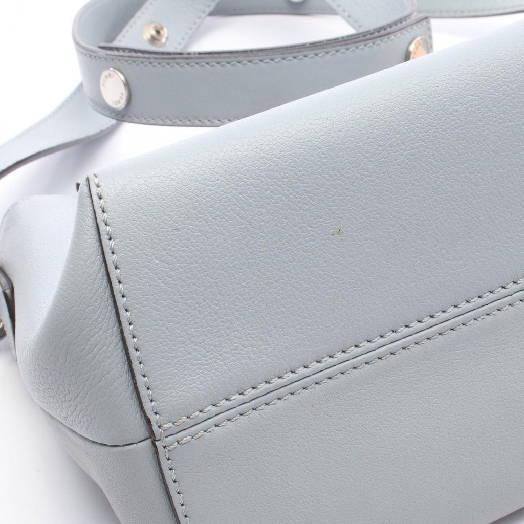 Fendi Handbag by the Way Medium 2-Way Light Blue Gray Beige Leather — view 7