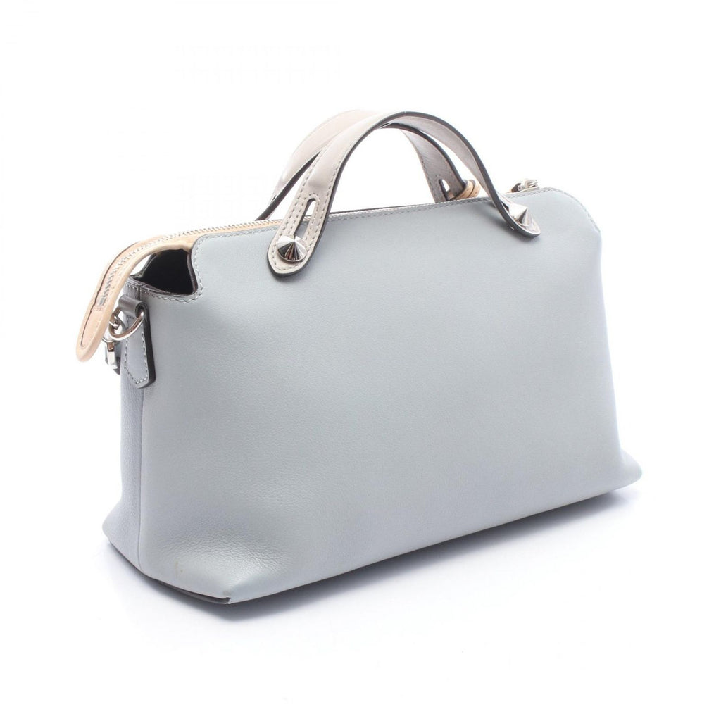 Fendi Handbag by the Way Medium 2-Way Light Blue Gray Beige Leather — view 2