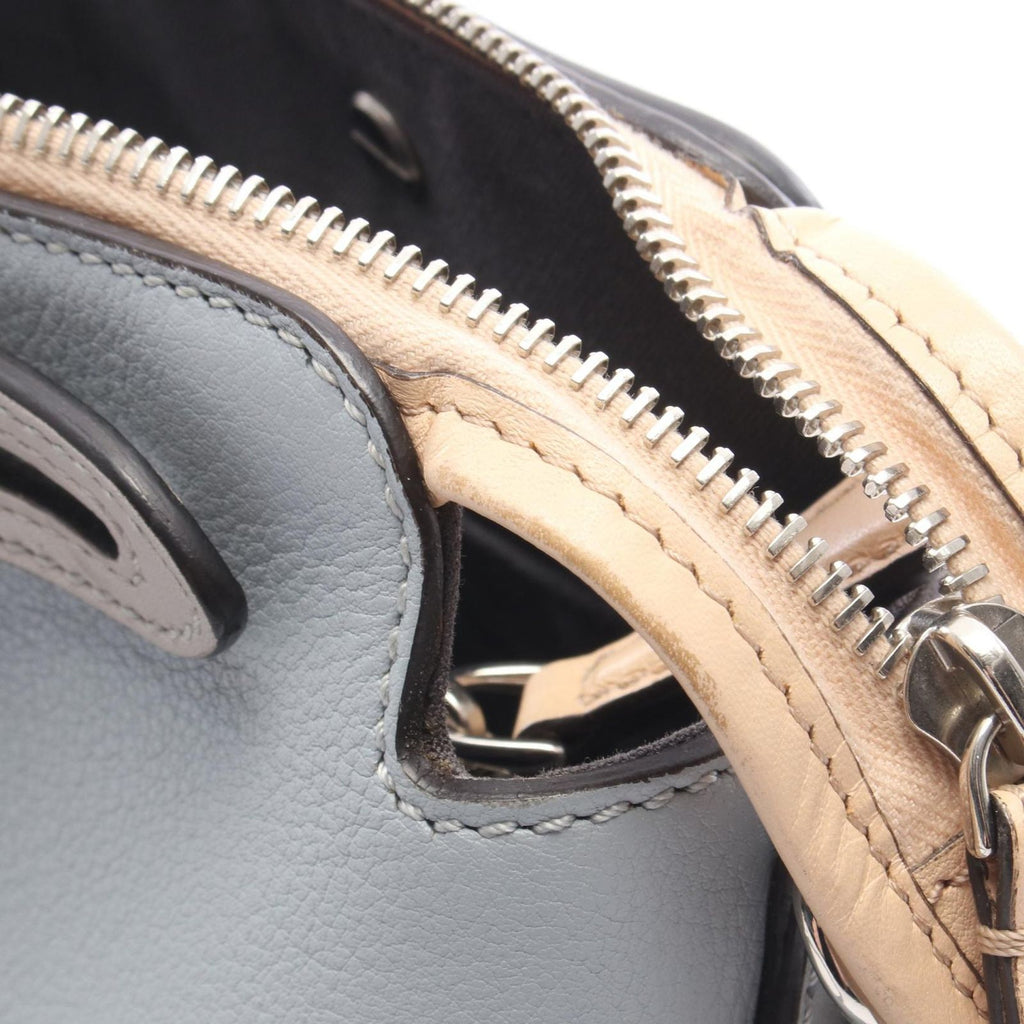 Fendi Handbag by the Way Medium 2-Way Light Blue Gray Beige Leather — view 6