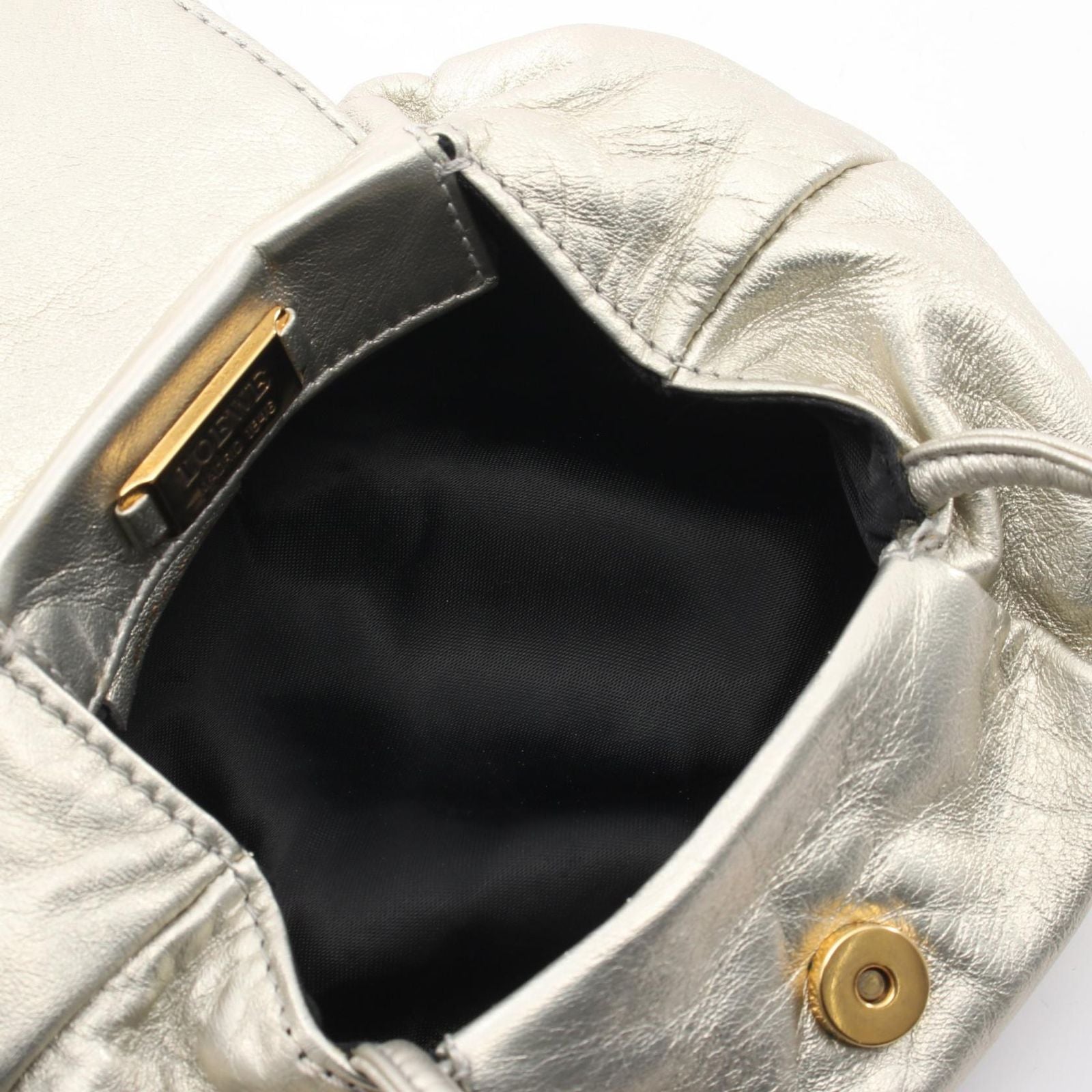 Loewe Shoulder Bag Fringe Silver Leather — view 3