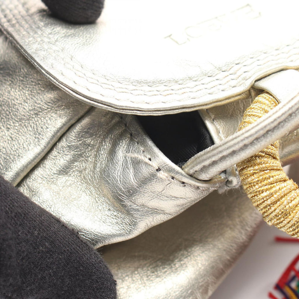 Loewe Shoulder Bag Fringe Silver Leather — view 5