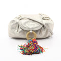 Loewe Shoulder Bag Fringe Silver Leather