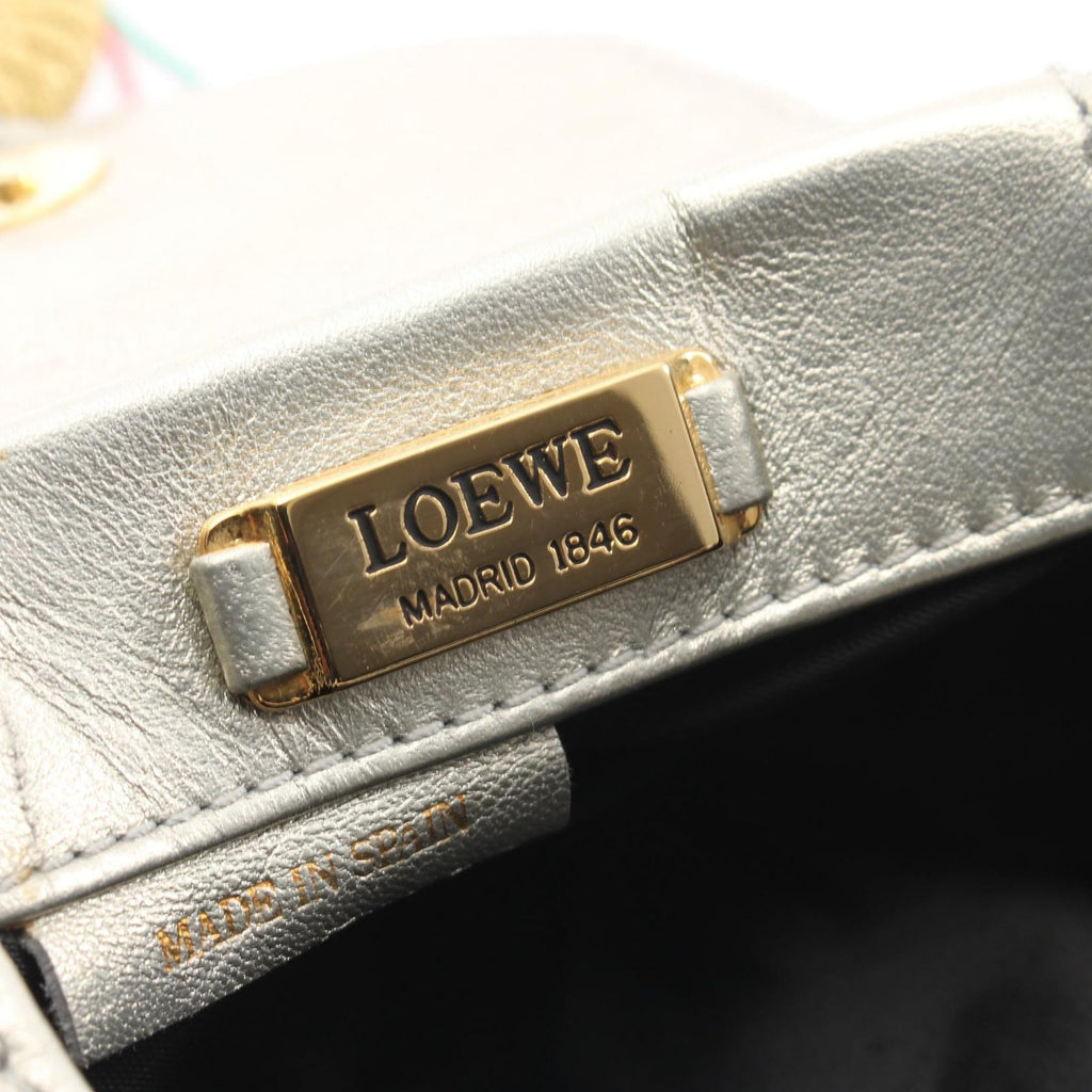Loewe Shoulder Bag Fringe Silver Leather — view 4