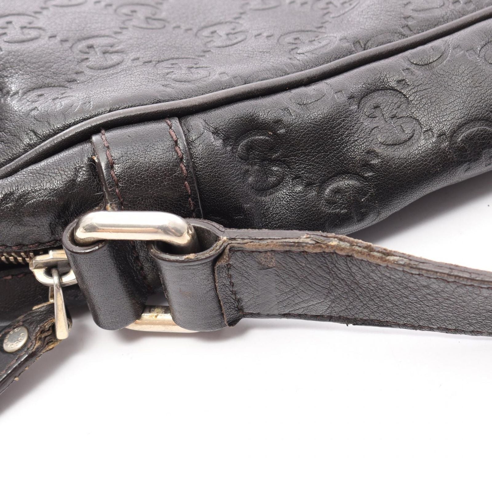Gucci Shoulder Bag Guccissima Black Leather Guccissima — view 8
