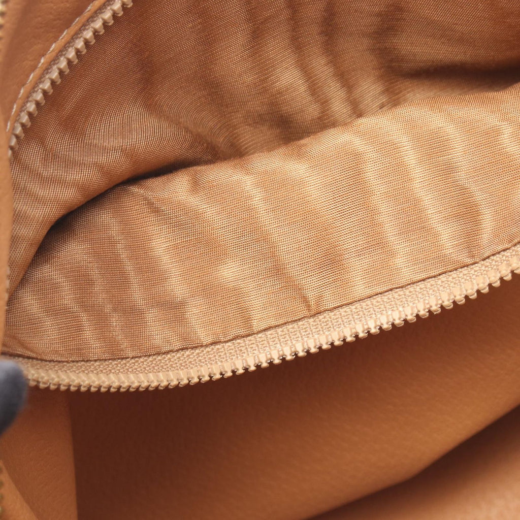Celine Handbag Macadam Brown Dark Canvas Leather Boston — view 5