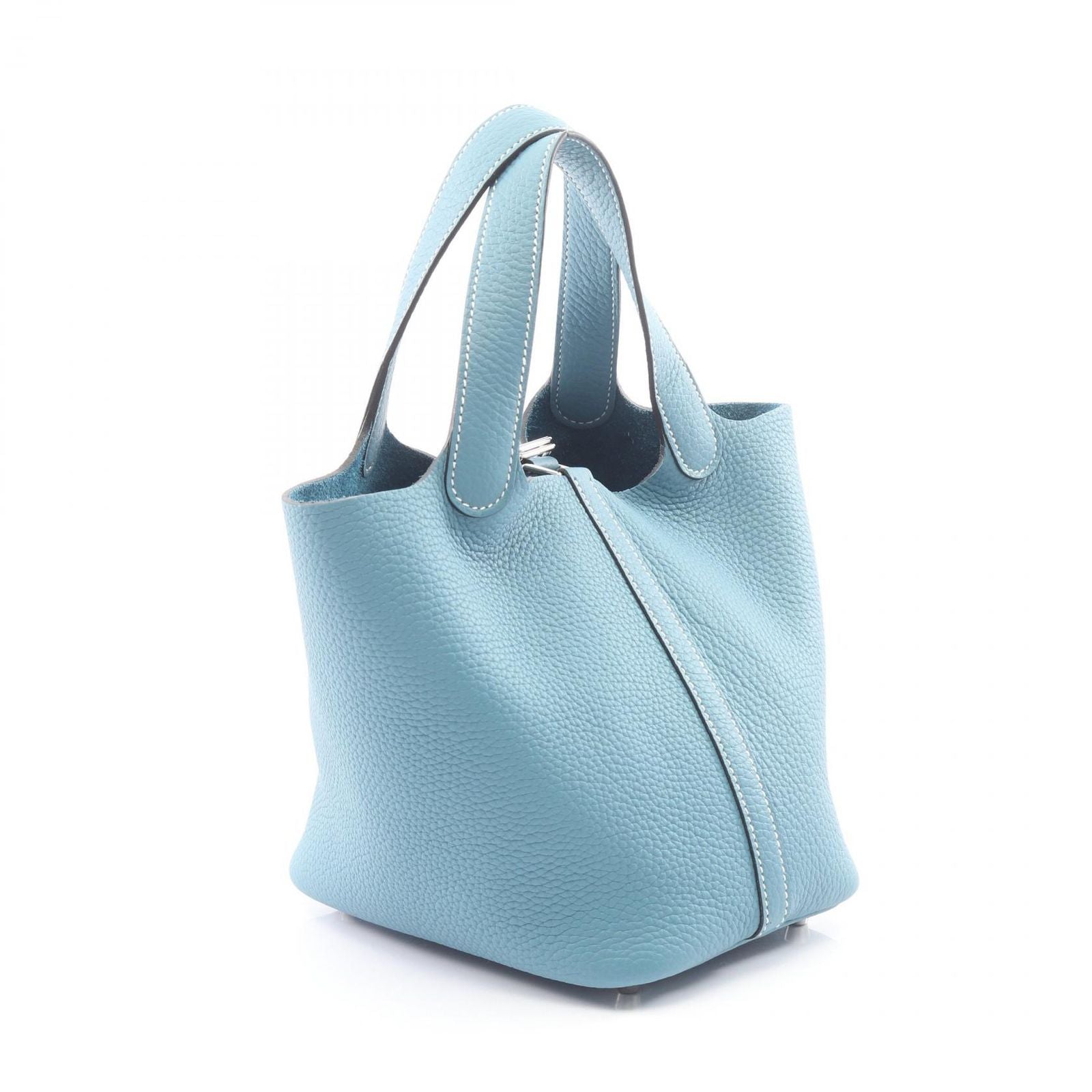 Hermes Handbag Picotin Lock PM New Blue Jean Leather — view 2