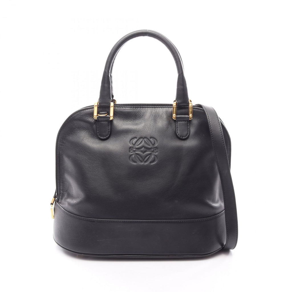 Loewe Handbag Anagram 2-Way Black Leather Hand