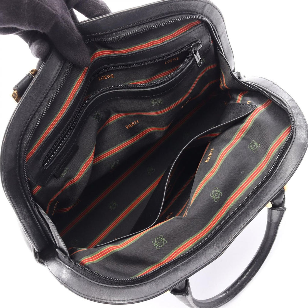 Loewe Handbag Anagram 2-Way Black Leather Hand — view 3