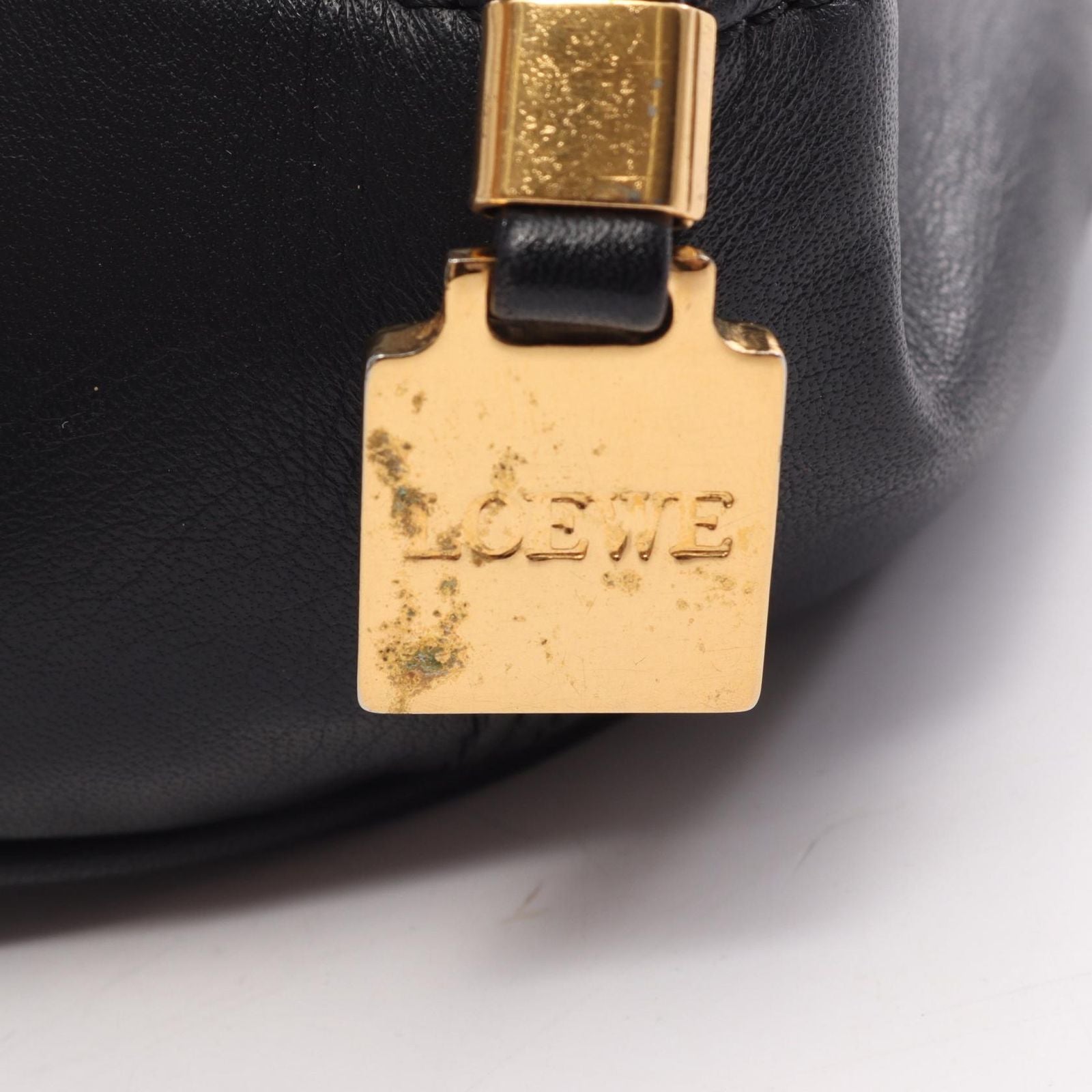 Loewe Handbag Anagram 2-Way Black Leather Hand — view 4