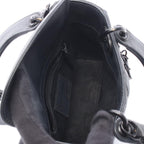 Dior Handbag Lady Mini 2-Way Black Leather Cannage Tote — view 3