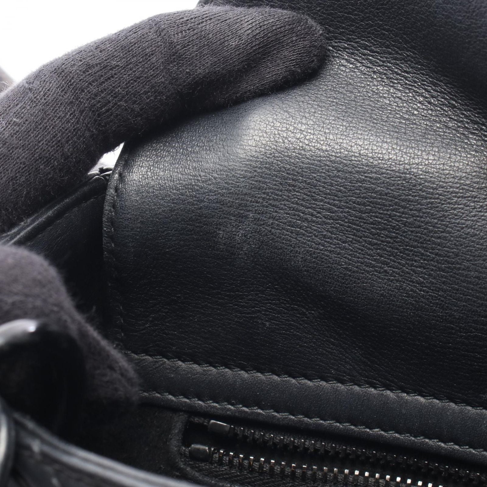Dior Handbag Lady Mini 2-Way Black Leather Cannage Tote — view 5