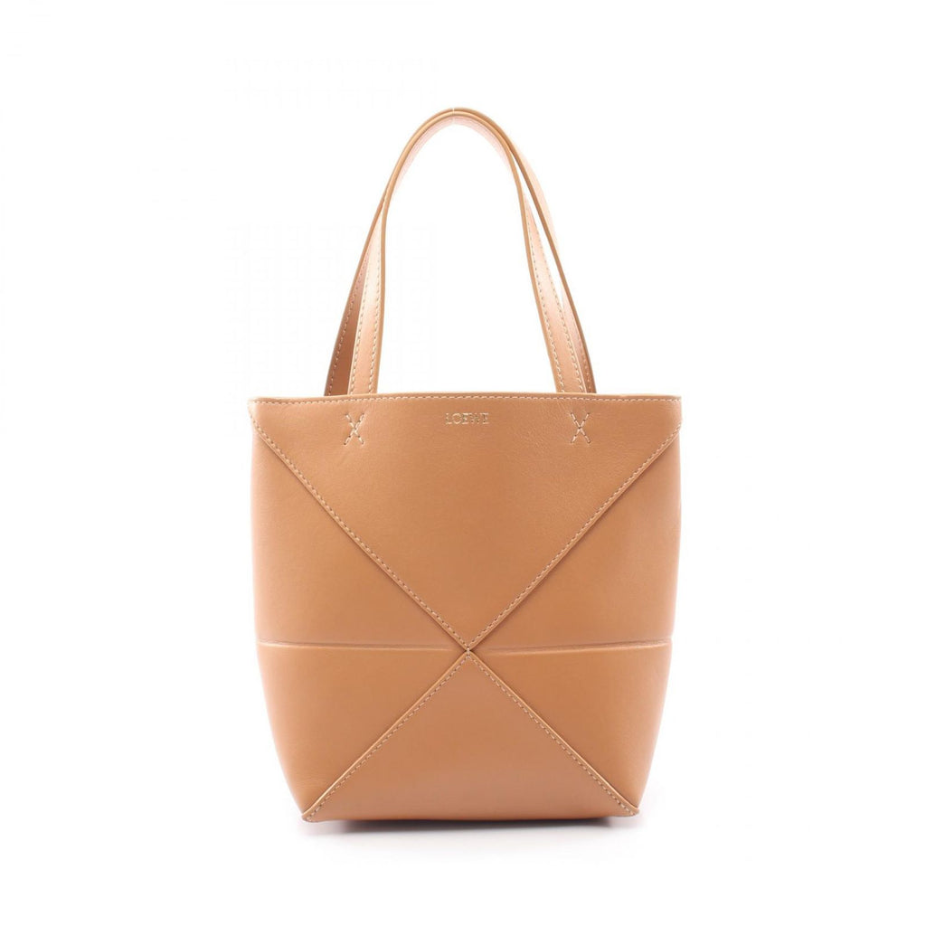 Loewe Handbag Puzzle Fold Mini Brown Leather Tote