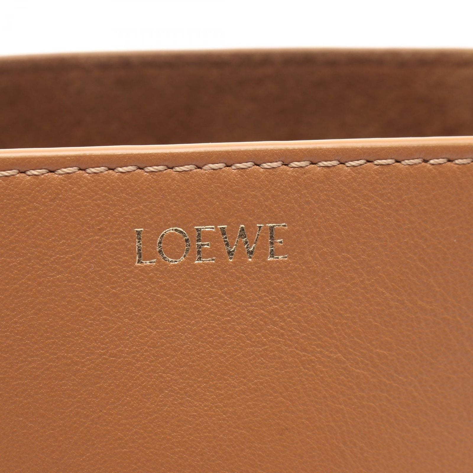 Loewe Handbag Puzzle Fold Mini Brown Leather Tote — view 4
