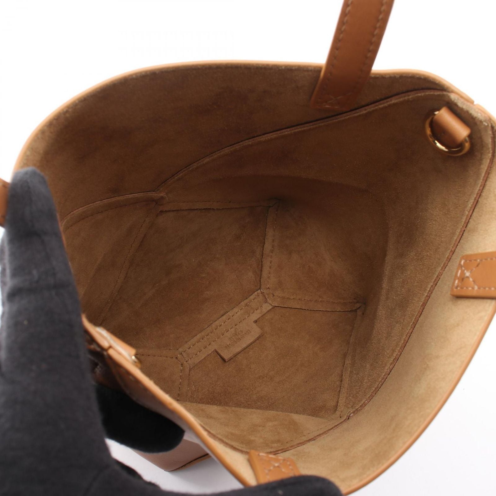 Loewe Handbag Puzzle Fold Mini Brown Leather Tote — view 3