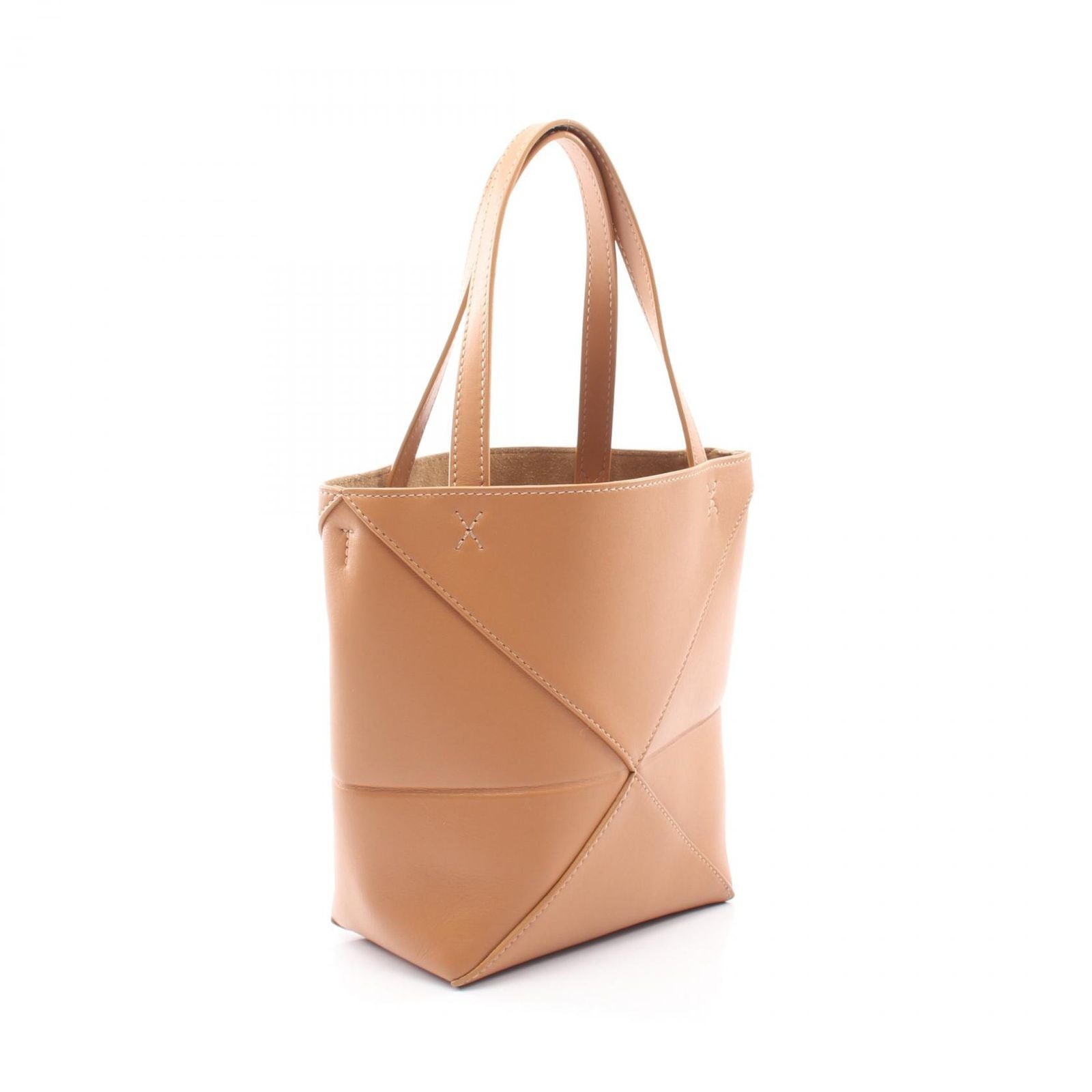 Loewe Handbag Puzzle Fold Mini Brown Leather Tote — view 2