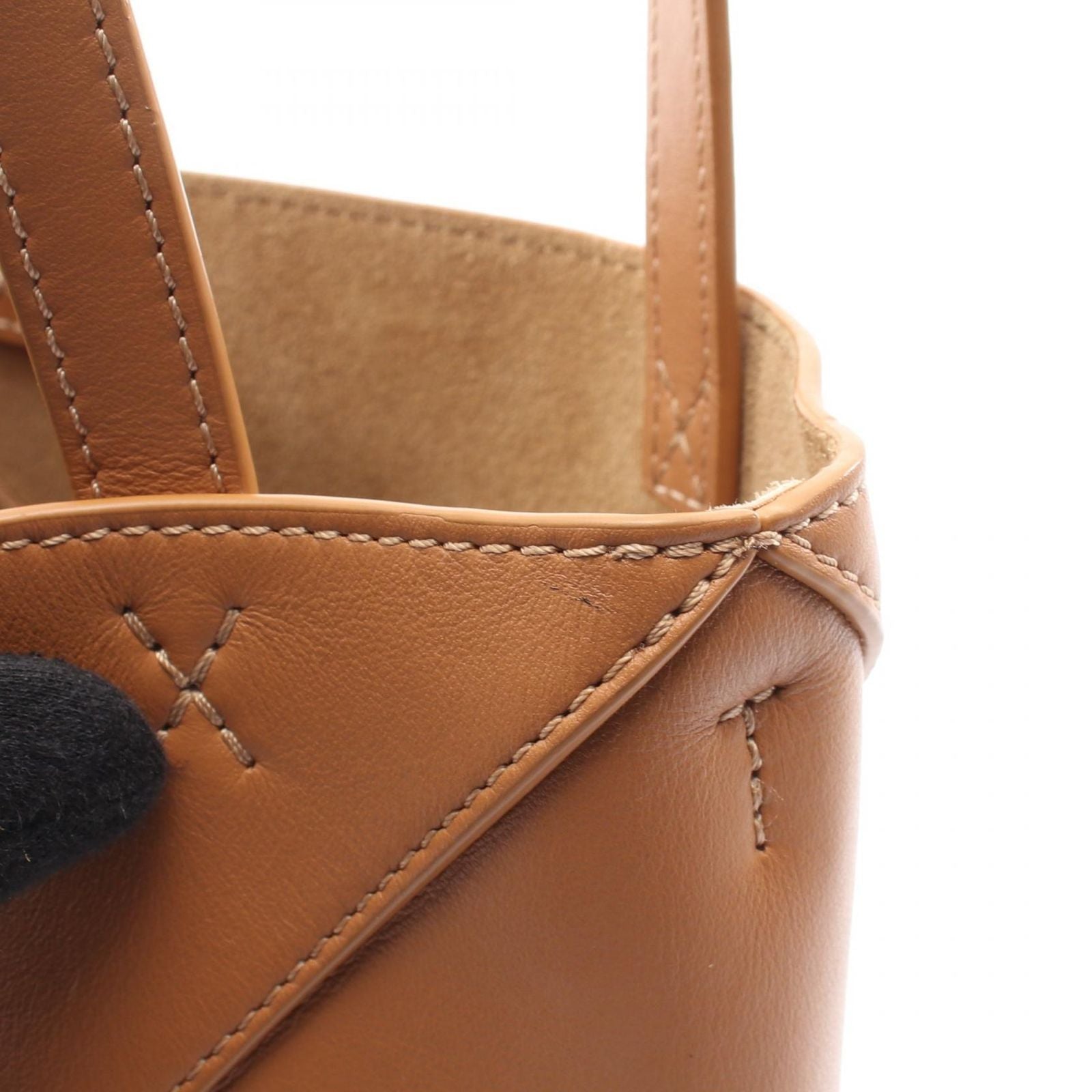 Loewe Handbag Puzzle Fold Mini Brown Leather Tote — view 8