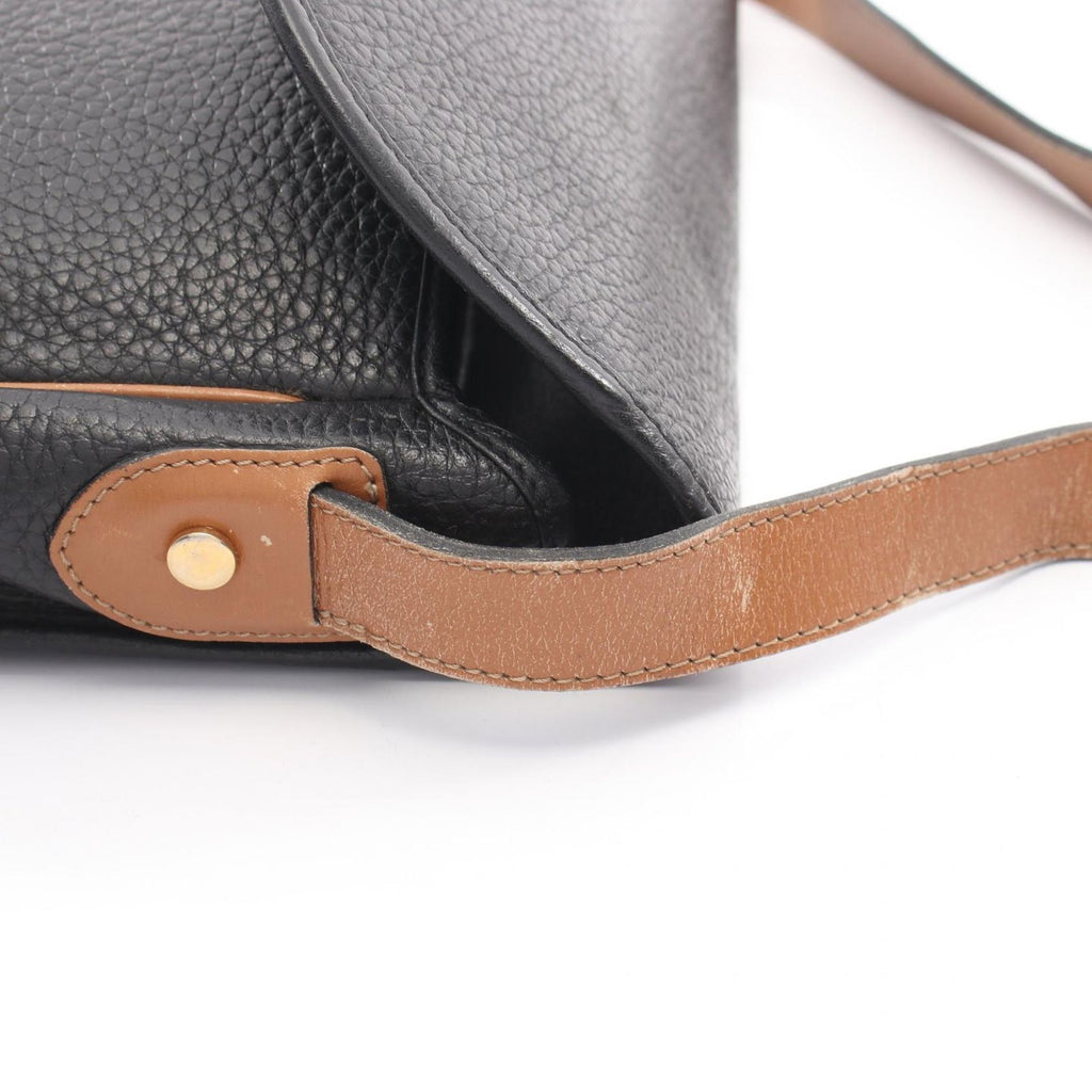 Dior Shoulder Bag Logo Black Brown Leather — view 6