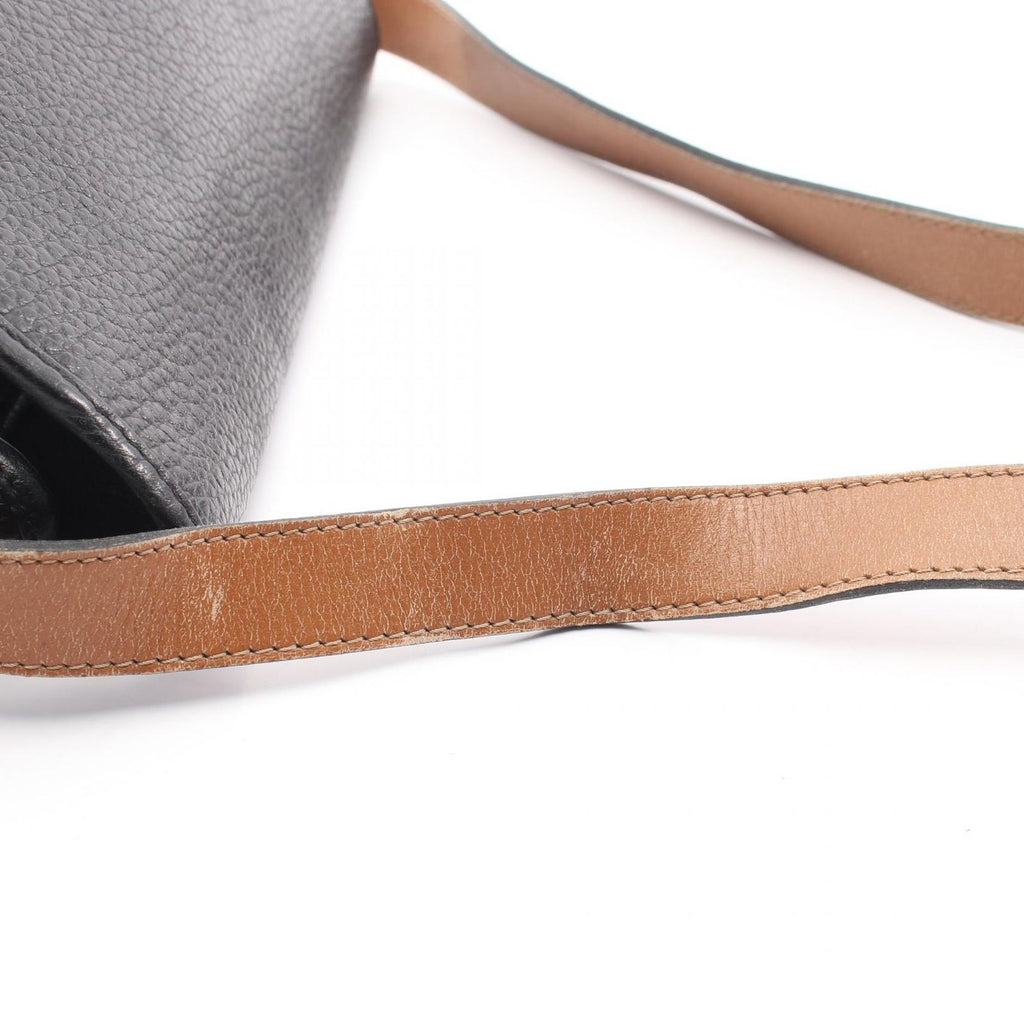 Dior Shoulder Bag Logo Black Brown Leather — view 7