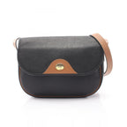 Dior Shoulder Bag Logo Black Brown Leather