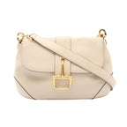 Celine Shoulder Bag Logo Ivory Leather Horsebit