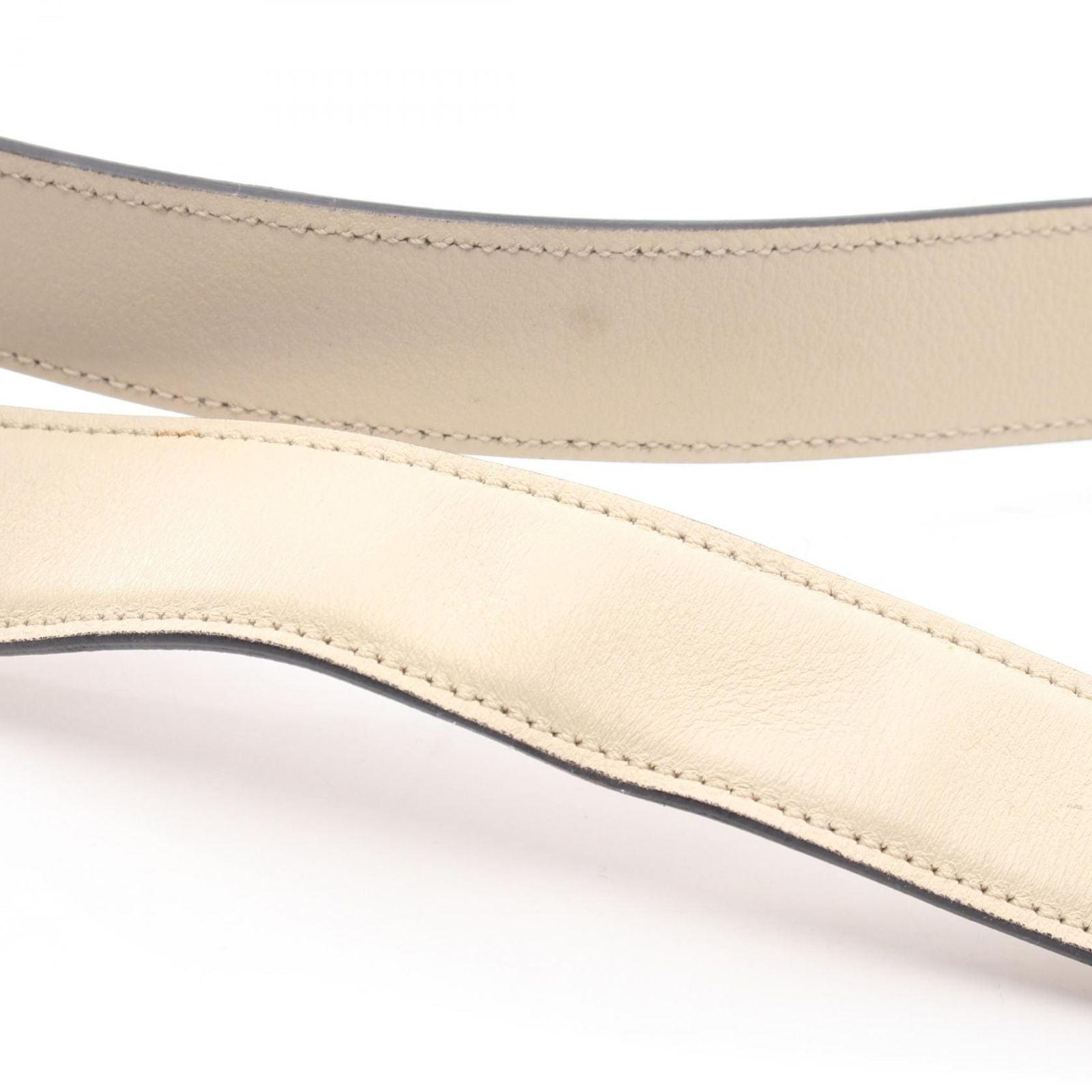Celine Shoulder Bag Logo Ivory Leather Horsebit — view 8