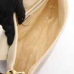 Celine Shoulder Bag Logo Ivory Leather Horsebit — view 3