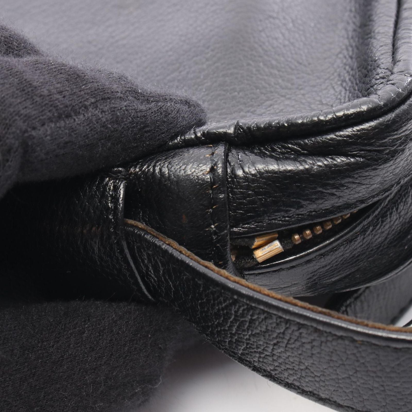 Celine Shoulder Bag Carriage Black Leather — view 9
