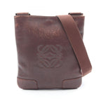 Loewe Shoulder Bag Anagram Dark Brown Leather